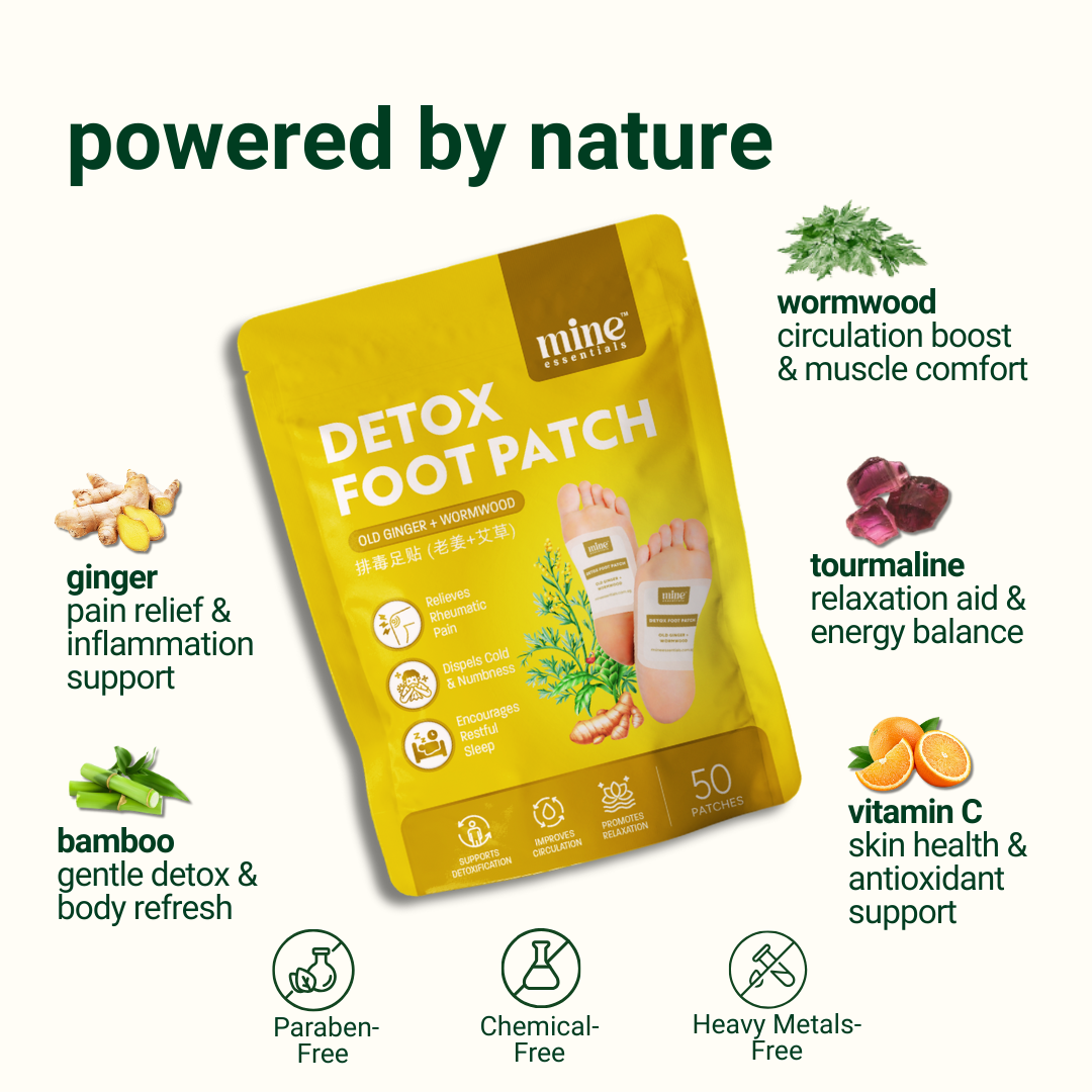 Detox Foot Patch - Old Ginger + Wormwood 50 Pcs