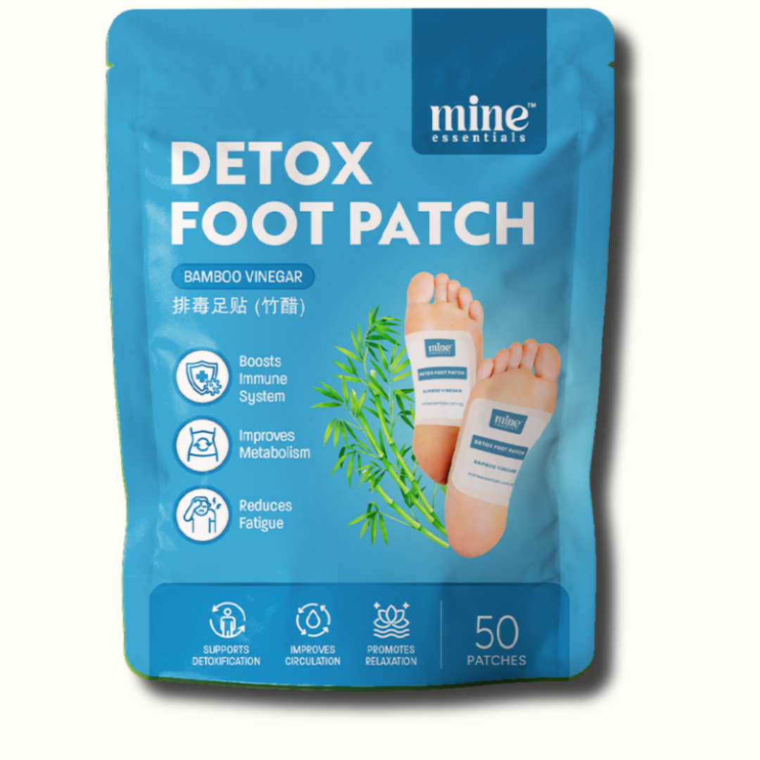Bamboo vinegar detox foot patch for fatigue relief and overnight detox in Singapore