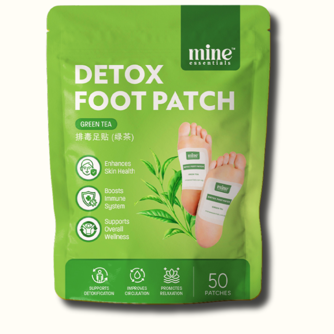 Green tea detox foot patch for daily wellness and skin-friendly support in Singapore