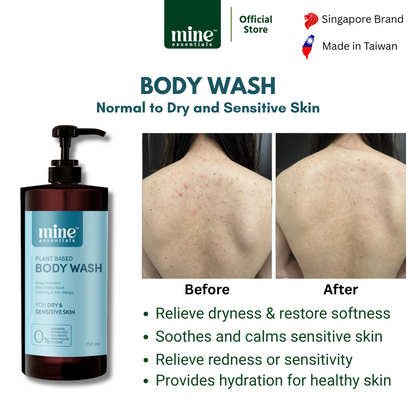 Body Wash - For Normal to Dry Skin 750ml - Relieve dryness & restore softness | Soothes & calms sensitive skin | hydration