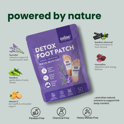 Detox Foot Patch - Lavender + Negative Ions 50 Pcs