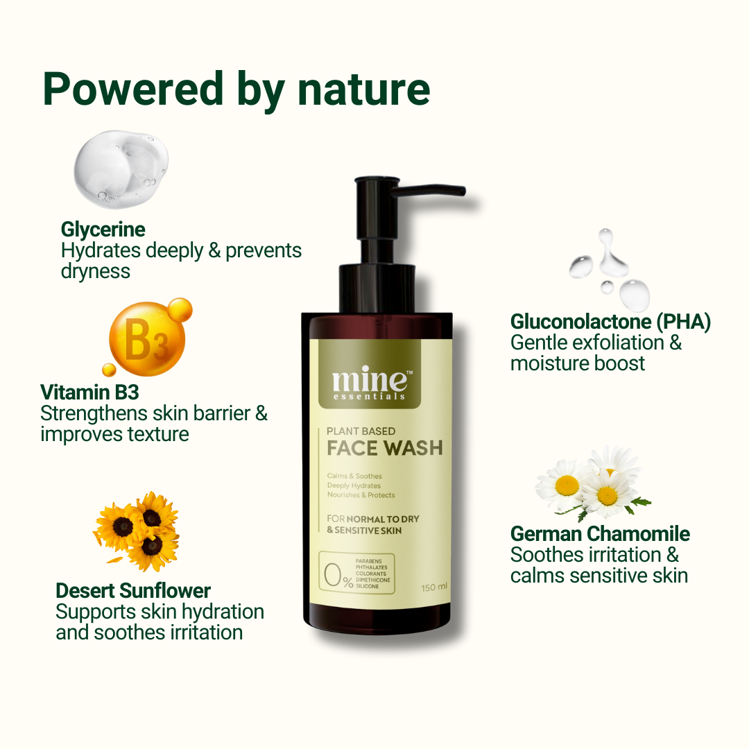 Face Wash - For Normal to Dry Skin 150ml- Calms and soothes the skin | Relieves redness and irritation | Hydration