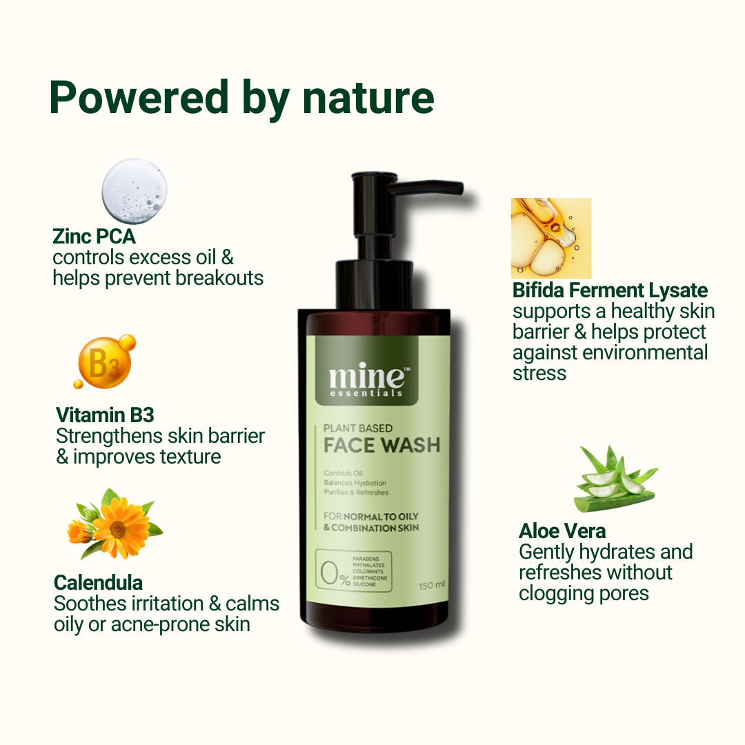Face Wash - For Normal to Oily Skin 150ml - Anti-acne | Remove Excess oil | Helps reduce breakouts | Leaves skin hydrate