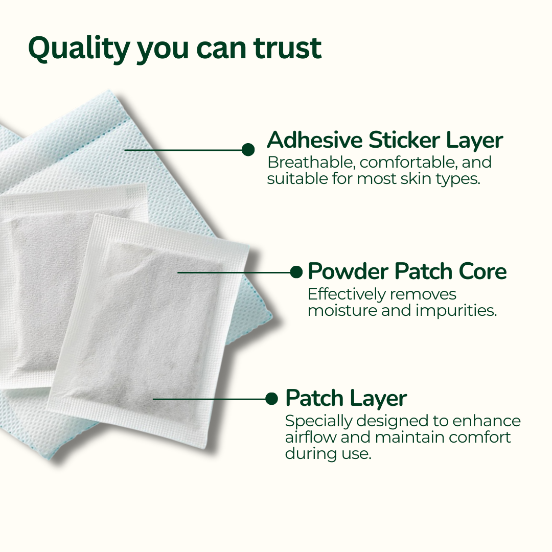 Detox Foot Patch - Old Ginger + Wormwood 50 Pcs