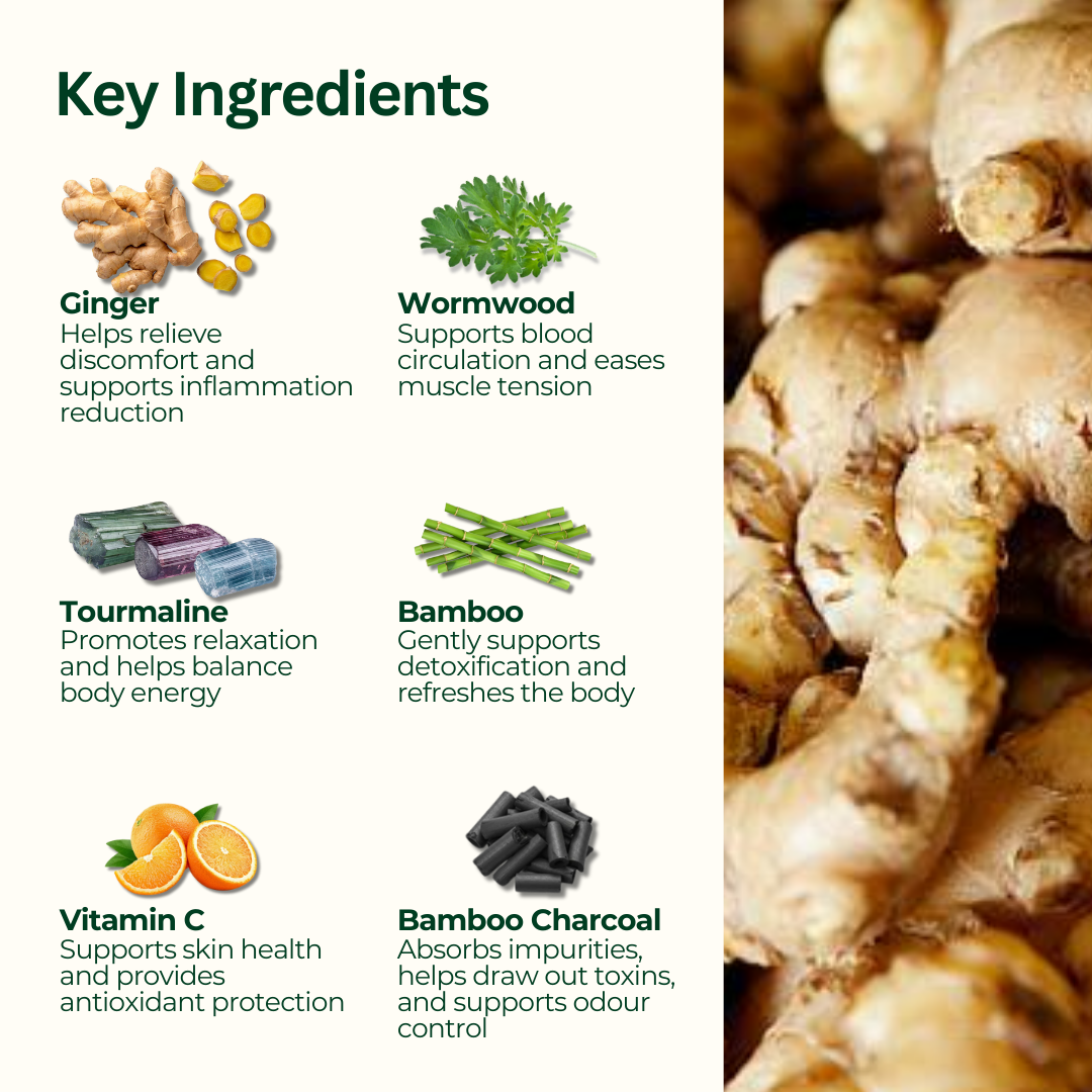 Detox Foot Patch - Old Ginger + Wormwood 50 Pcs