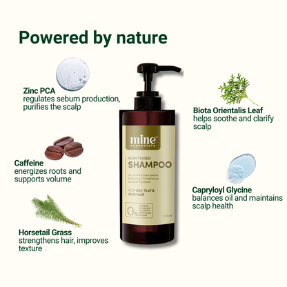 Shampoo - For Normal to Oily Hair 500ml - Prevent hair loss | Strengthens hair roots | Removes excess oil | Prevents scalp